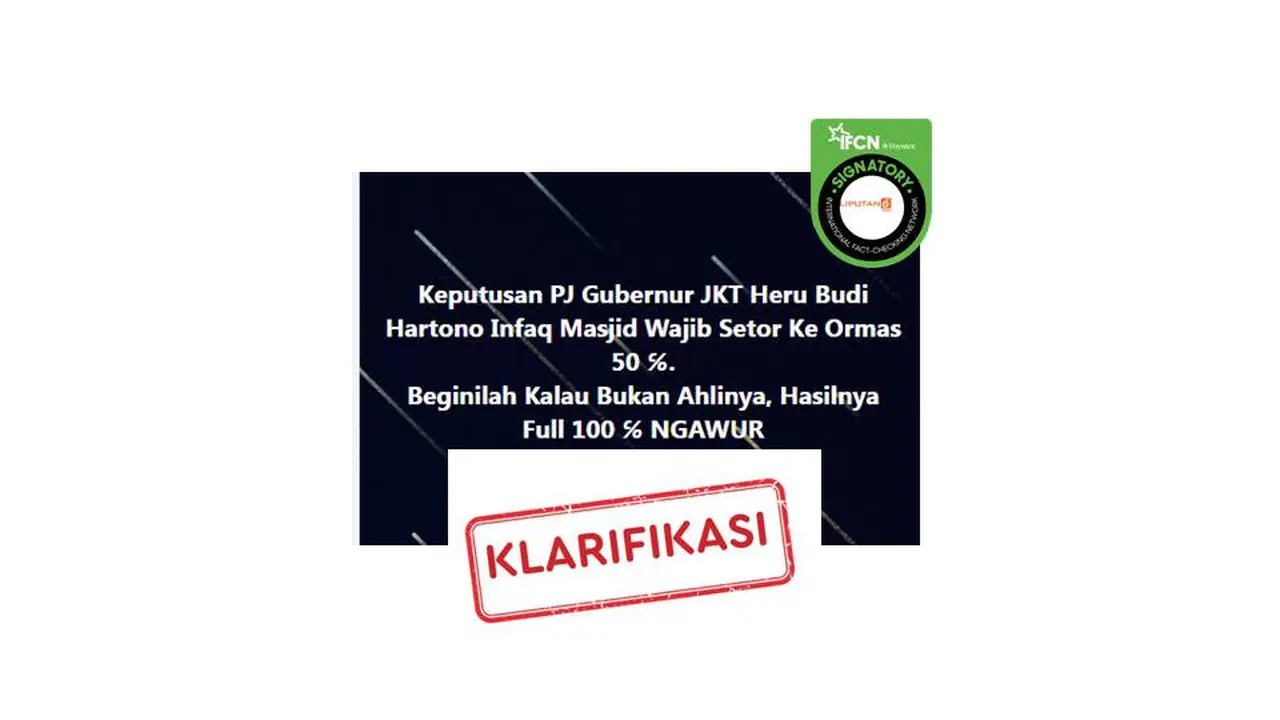 Cek Fakta PJ Gubernur DKI