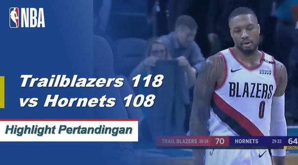 Rodney Hood mencetak 21 poin pada kuarter ke-4 untuk memimpin Portland atas Charlotte 118 - 108