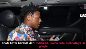 Perang Klaim Asal-usul Batik Indonesia Malaysia Pecah Lagi, YouTuber IShowSpeed Kebingungan. (Dok:&nbsp;YouTube Dapudspy)