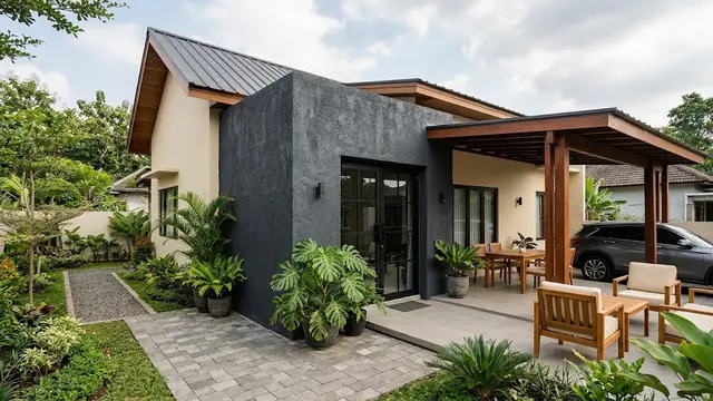 Kombinasi Warna Cat Rumah yang Bikin Tampilan Sederhana Naik Kelas/AI Generated