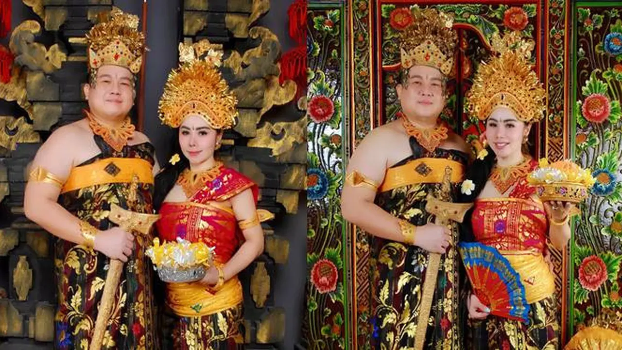 7 Pemotretan Femmy Permatasari dan Suami dengan Baju Adat Bali Ini Menawan