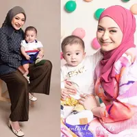 Nathalie Holscher belum lama ini menjalani pemotretan dengan baby Adzam. Intip penampilan kompak mereka dalam balutan busana brand mewah. (Instagram/nathalieholscher).