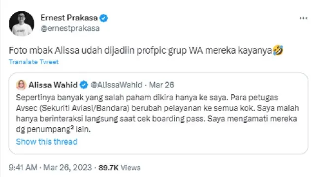 Ernest Prakasa (Foto: Twitter/@ernestprakasa)
