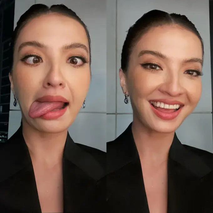 Potret Ekspresi Raline Shah