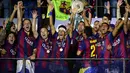 6. Barcelona - Dalam satu dekade, Barca adalah tim yang paling sering merasakan final kompetisi akbar eropa ini. Hal tersebut terbukti dengan rahan gelar Liga Champions pada tahun 2009, 2011 dan 2015. (AFP/Olivier Morin)