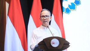 Ketua Dewan Komisioner OJK Mahendra Siregar dalam Puncak Gebyar Ramadan KeuanganSyariah (GERAK Syariah), di Kantor OJK di Jakarta, Selasa (25/3/2025). (Foto: Liputan6.com/Tira Santia)