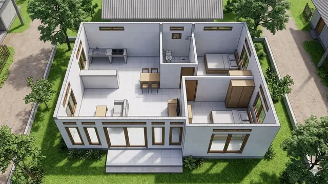 Desain Rumah Minimalis Sederhana di Desa (Foto: Gemini AI)