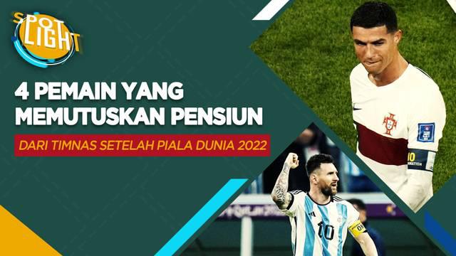 Berita video spotlight kali ini membahas tentang empat pemain yang bakal memutuskan pensiun dari negaranya usai gelaran Piala Dunia 2022.