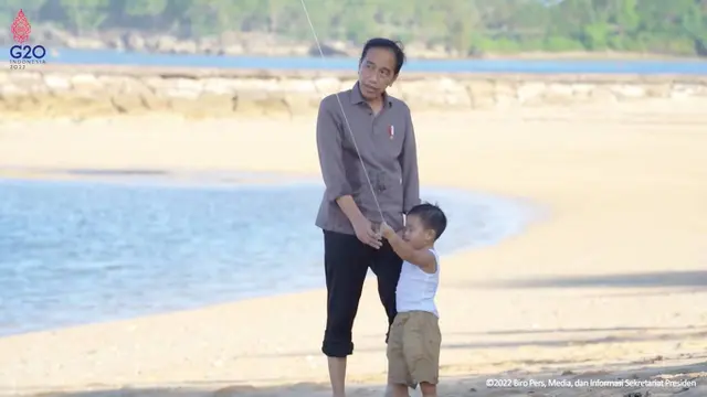 7 Momen Jokowi dan Cucu Liburan di Bali, Asik Kebun Binatang Hingga Main Layangan