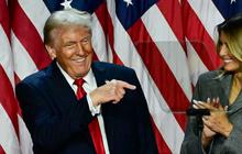 FOTO: Wajah Semringah Donald Trump Deklarasi Menang Pilpres AS, Sampaikan Pidato Emosional