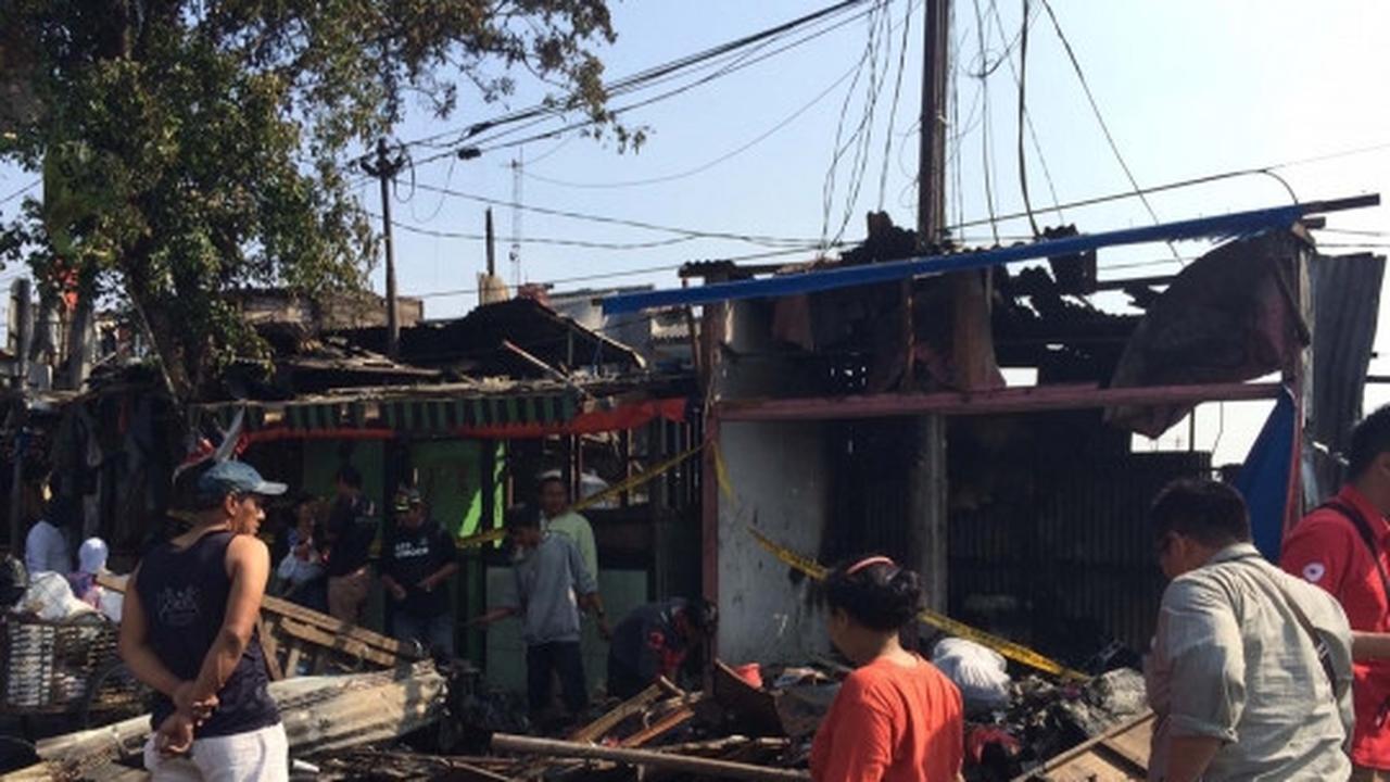 Kondisi Pasar Gembrong ludes dilalap si jago merah