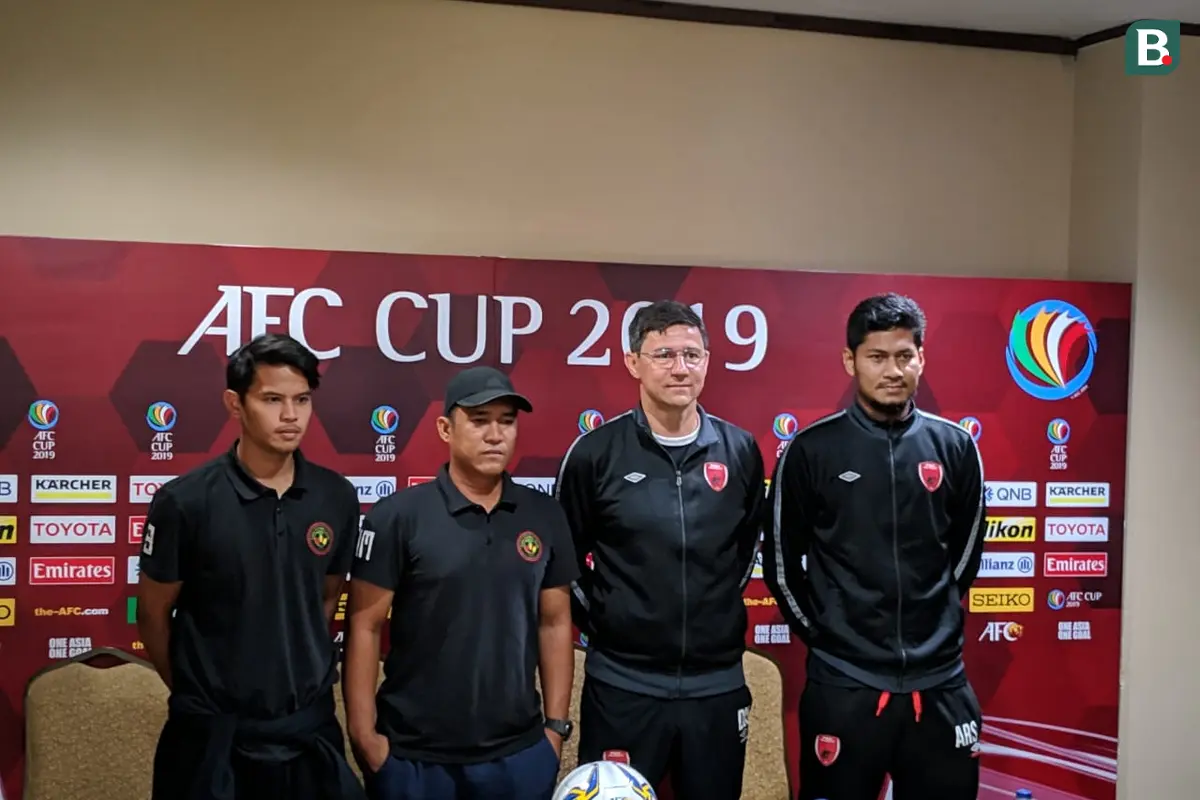 Konferensi Pers PSM Vs Kaya-Iloilo pada Grup H Piala AFC 2019.