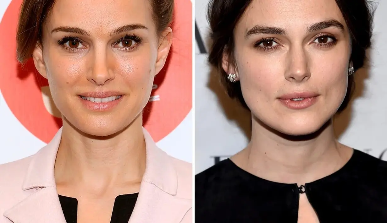 Yang ini juga seperti pinang dibelah dua. Natalie Portman dan Keira Knightley sempat punya look yang sangat identik. [Closer Weekly]