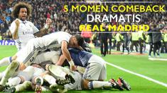 Video listikal mengenai 5 momen comeback kemenangan Real Madrid yang terjadi secara dramatis dalam 10 tahun terakhir.