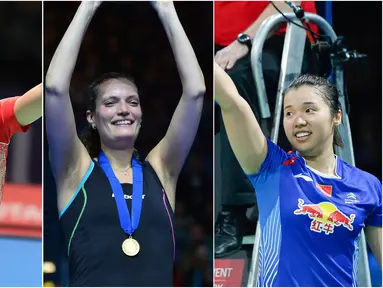 Tak banyak pebulutangkis wanita yang memiliki kekuatan seperti pebulutangkis pria. Namun di era sekarang, terdapat beberapa pebulutangkis wanita yang memiliki kekuatan jump smash yang mematikan. (Kolase foto AFP dan BWF)
