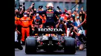 Kegembiraan kemenangan Max Verstappen di GP Monaco (ExxonMobil)