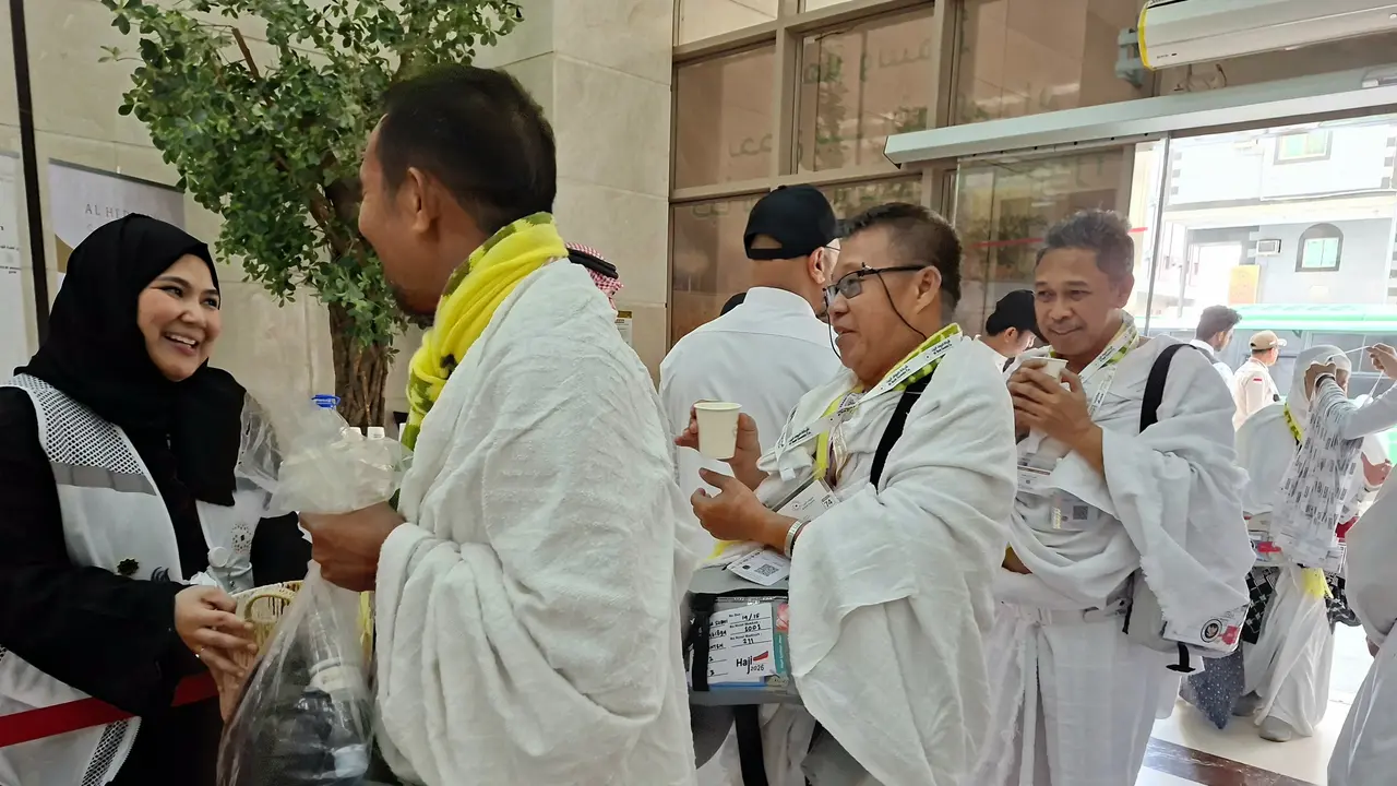 Kedatangan jemaah Haji Indonesia di Arab Saudi. (Liputan6.com/Asnida)