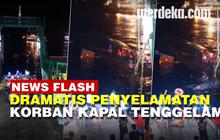 VIDEO: Momen Evakuasi Korban Kapal KMP Yunicee Tenggelam di Selat Bali