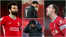 Para pemain Liverpool tak mampu menutupi kekecewaan usai dibuat hancur lebur oleh Manchester City pada laga Liga Inggris. Berikut ragam reaksi para penggawa The Reds. (Foto Kolase AP dan AFP)