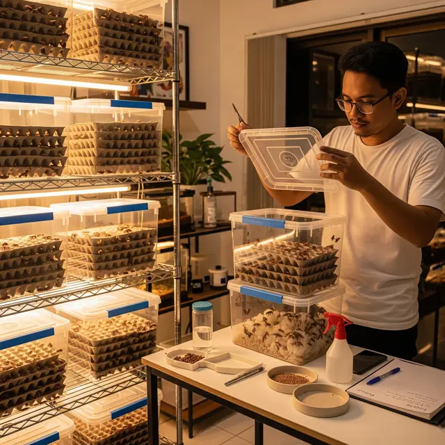 Jenis Serangga yang Bisa Dipelihara dan Menguntungkan (AI Generated)