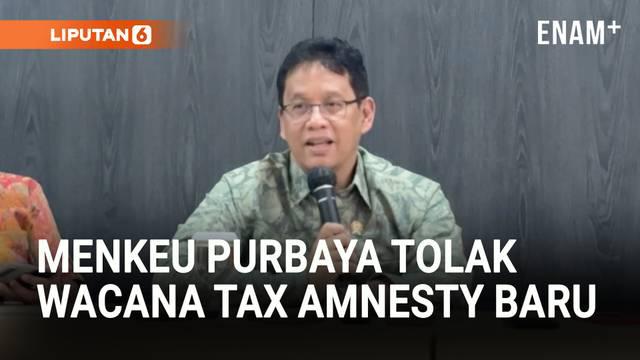 Menteri Keuangan Purbaya Yudhi Sadewa menolak wacana penerapan kembali program pengampunan pajak atau tax amnesty saat ditemui di kantor Kementerian Keuangan, Jumat (19/9/2025).