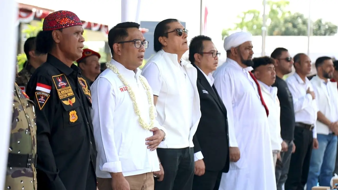 Gerakan Rakyat Indonesia Bersatu (GRIB) Jaya, salah satu organisasi masyarakat besar di Indonesia, secara resmi mendeklarasikan dukungan kepada pasangan calon Gubernur dan Wakil Gubernur DKI Jakarta, Ridwan Kamil (RK) dan Suswono (Istimewa)