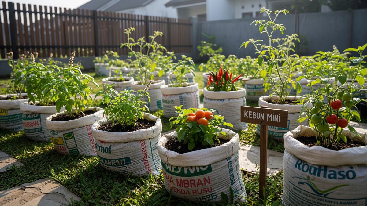 7 Cara Membuat Pot Tanaman dari Karung Beras Bekas, Mudah, Kreatif, dan Fungsional