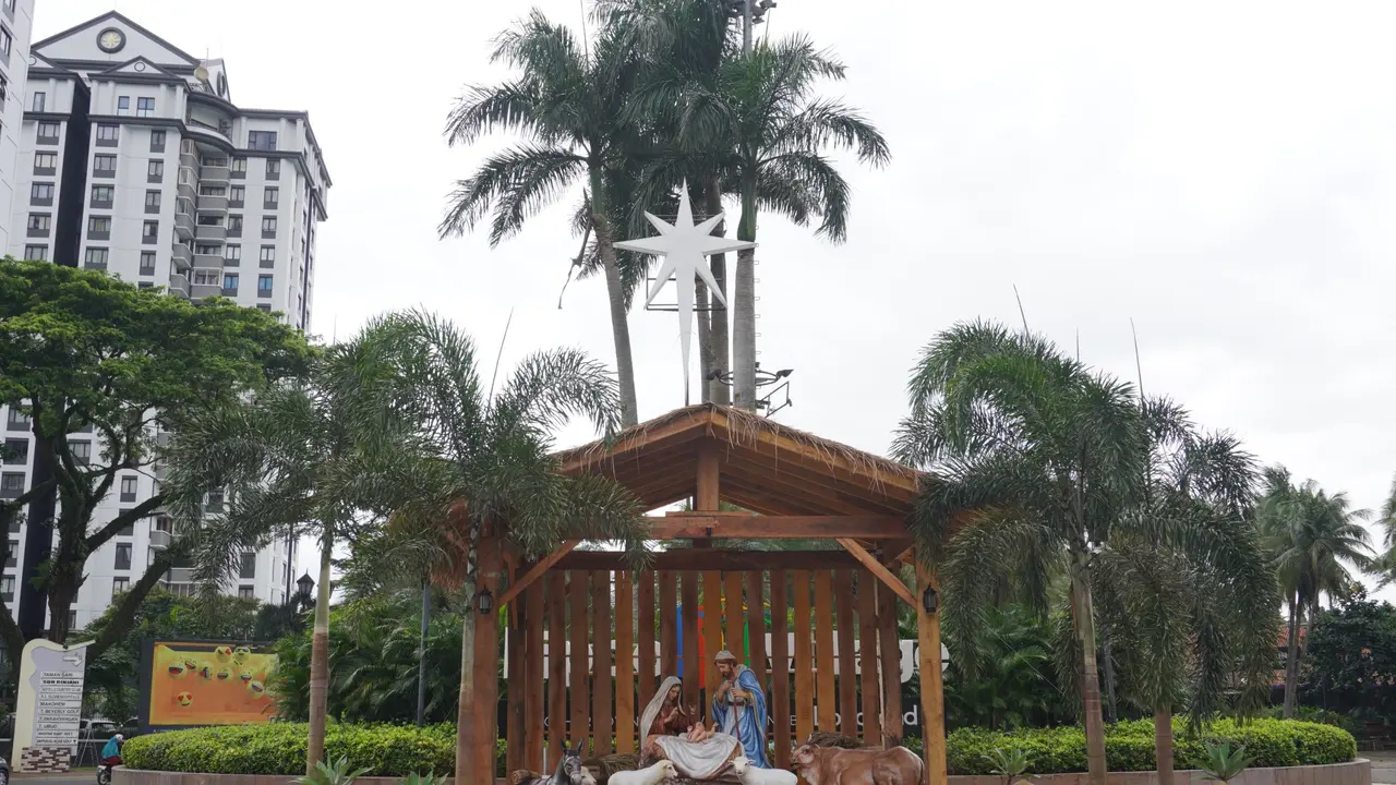 menyemarakkan perayaan Natal 2024 dan Tahun Baru 2025, LippoLand TMD menghadirkan sebuah dekorasi kota yang merepresentasikan kelahiran Yesus Kristus (Nativity). (Dok Lippo)