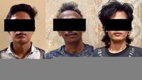 Tiga warga di Lampung yang menganiaya pencuri sepeda motor hingga tewas resmi ditahan polisi. (Foto: Istimewa).