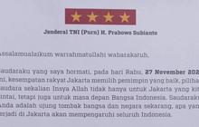 VIDEO: Kop Surat Bintang Empat Disorot, Prabowo Ajak Warga Jakarta Pilih RK Suswono