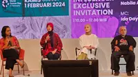 Koordinator Bidang Humas Yayasan Kanker Indonesia (YKI), Pratiwi Astar di Diskusi 'Hari Kanker Sedunia 2024: MSD dan YKI Hadirkan Cerita Perjalanan Pejuang Kanker Melalui Pameran Seni Bertema ‘Close the Care Gap’ (Foto: Aditya Eka Prawira/Liputan6.com)