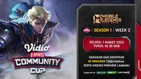 Link Live Streaming Vidio Community Cup Mobile Legends Season 1 Week 2 di Vidio, Selasa 1 Maret 2022. (Sumber : dok. vidio.com)