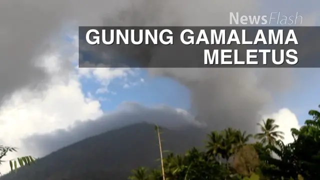 Gunung Gamalama di Kota Ternate, Maluku Utara, kembali meletus. Akibatnya, Bandara Babullah pagi ini ditutup sementara.  