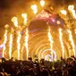 Penampilan Travis Scott di Astroworld Music Festival. (Amy Harris/Invision/AP)