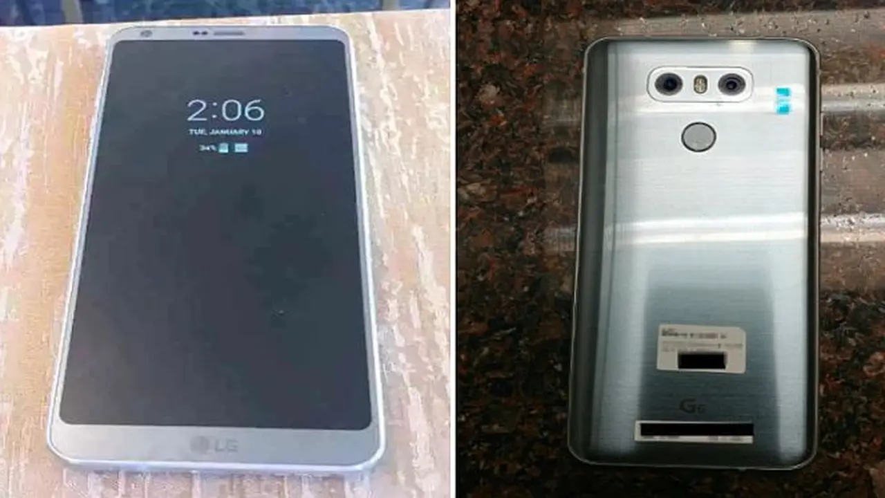 Muncul dua foto yang memperlihatkan sisi depan dan belakang LG G6