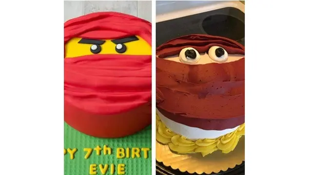 6 Potret Ekspektasi Vs Realita Pesanan Kue Ulang Tahun, Gagal Mirip