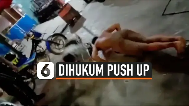 TAK PAKAI MASKER, WARGA DIHUKUM PUSH UP