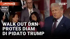 Paparan Presiden AS Donald Trump di hadapan Kongres menjabarkan pencapaiannya dalam 43 hari menjabat di Gedung Putih lagi. Pidato Trump ini juga diwarnai interupsi hingga aksi walk out dari partai oposisi, Partai Demokrat. Selengkapnya dalam liputan ...