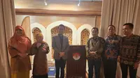 Fawait Ketua Fraksi Gerindra bersama perwakilan lintas fraksi di DPRD Jatim merayakan Maulid Nabi bersama.(Istimewa).