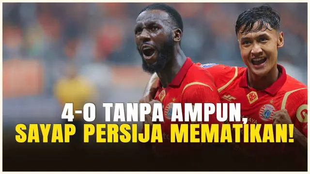 VIDEO: Pesta 4 Gol! Persija Jakarta Libas Persita Tangerang dengan Serangan Sayap Mematikan