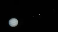 Jupiter dan bulan-bulannya. (Foto: NASA)