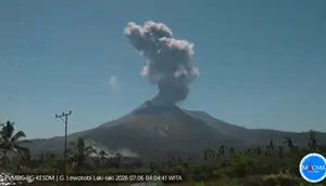 Gunung Lewotobi Laki-Laki Erupsi Lagi, Alami 2 Kali Gempa Letusan