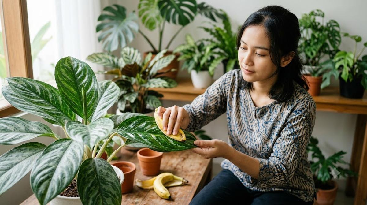Cara Mengkilapkan Daun Tanaman Hias Secara Alami