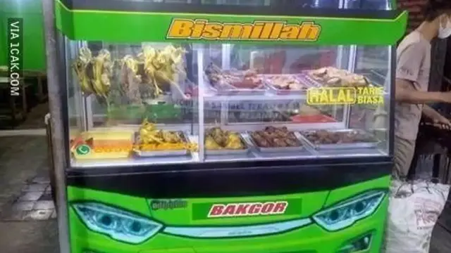 9 Potret Nyeleneh Desain Gerobak Jualan, Bentuknya Mirip Bus