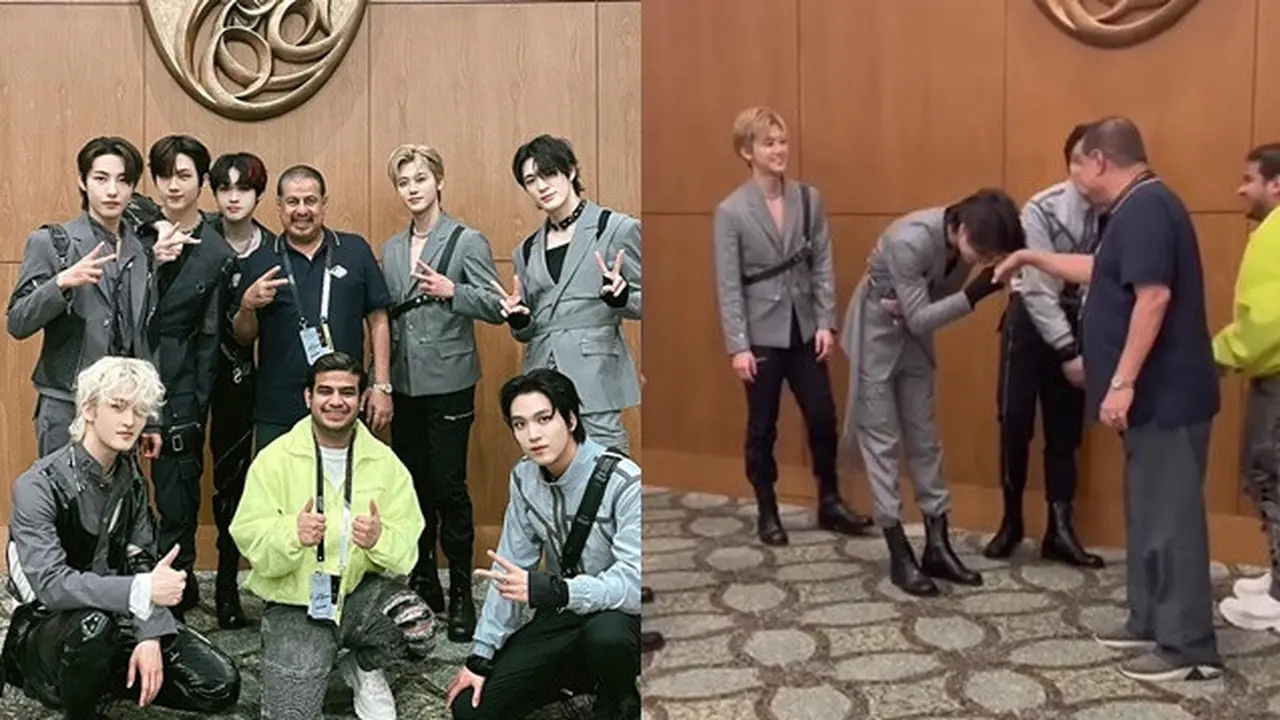 7 Potret Fadil Jaidi Bertemu Idol K-Pop, Momen NCT Dream Salim ke Pak Muh Bikin Haru