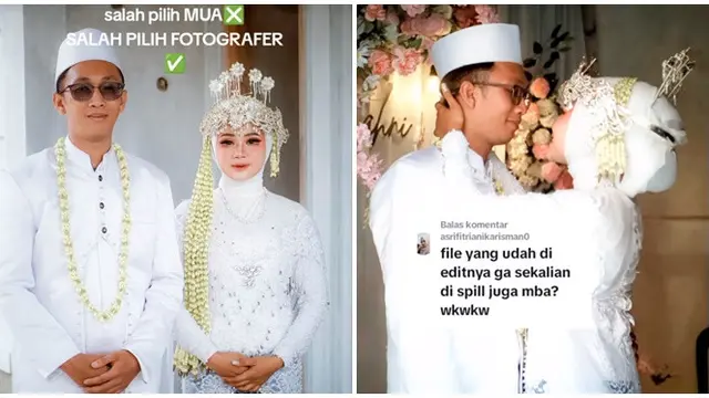 Viral Pengantin Salah Pilih Fotografer Nikahan, 6 Hasil Fotonya Bikin Elus Dada