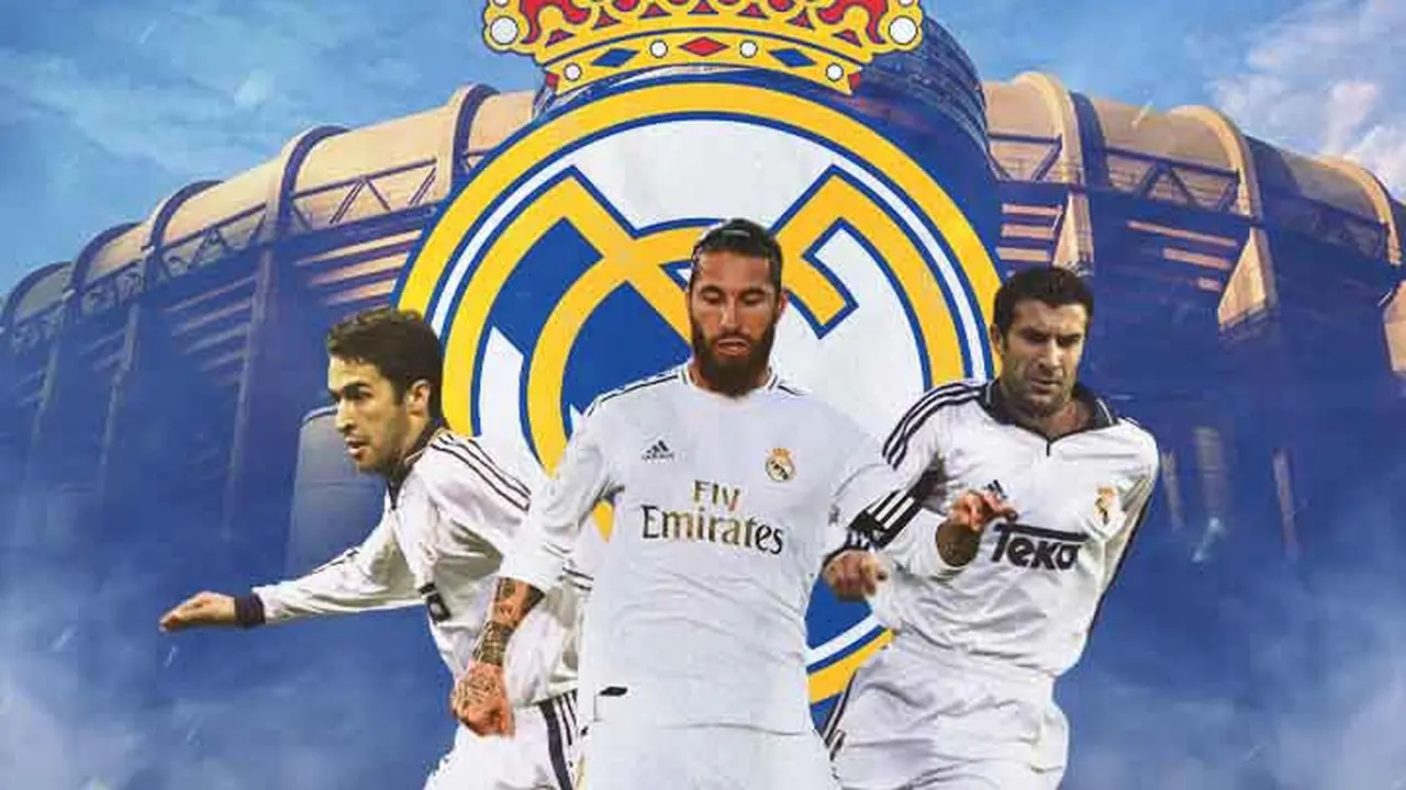Real Madrid - Raul Gonzalez, Sergio Ramos, Luis Figo