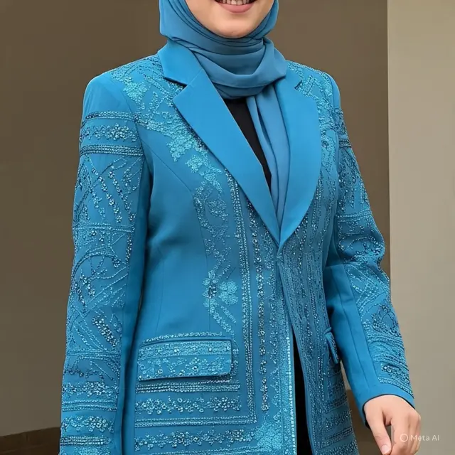 Blazer bordir (Ilustrasi by Meta AI)