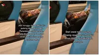 Video Seorang Ibu Rela Duduk di Lantai Kereta Api Demi Anaknya Ini Bikin Haru (sumber: TikTok/@nugroho71196)
