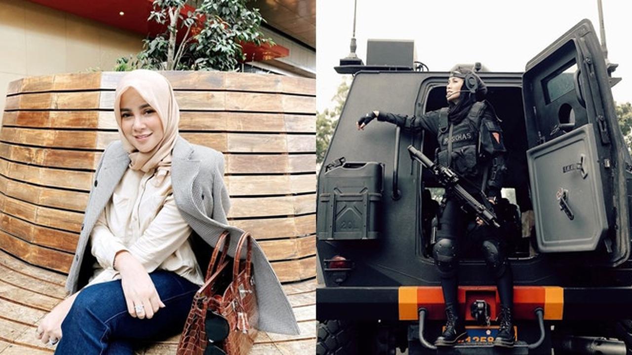 6 Potret Olla Ramlan Pakai Seragam Paskhas TNI AU, Curi Perhatian